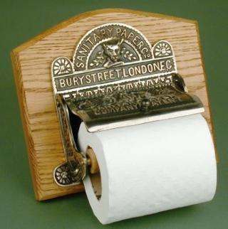 Antique Nickel Toilet Roll Holder
